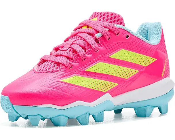 supply lab adidas Kids adiZero Instinct 2.0 Molded Softball Cleats (Toddler/Little Kid/Big Kid) Lucid Pink/Lucid Lemon/Bliss Blue