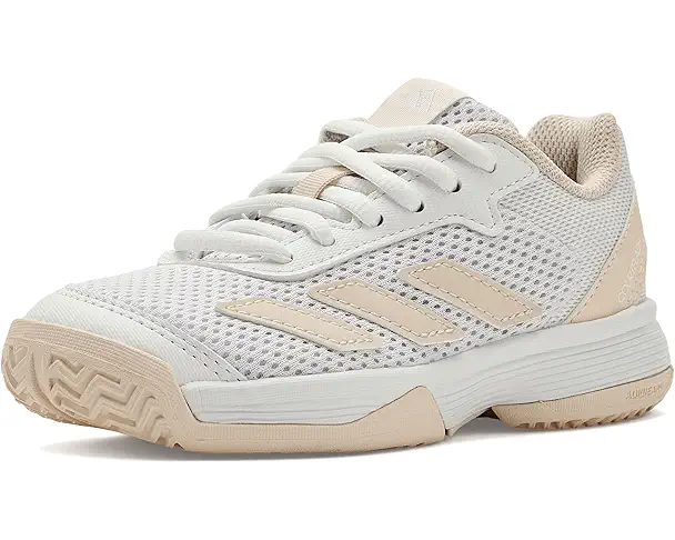 supply lab adidas Kids Courtflash Tennis Shoes (Little Kid/Big Kid) White/Wonder Quartz/White