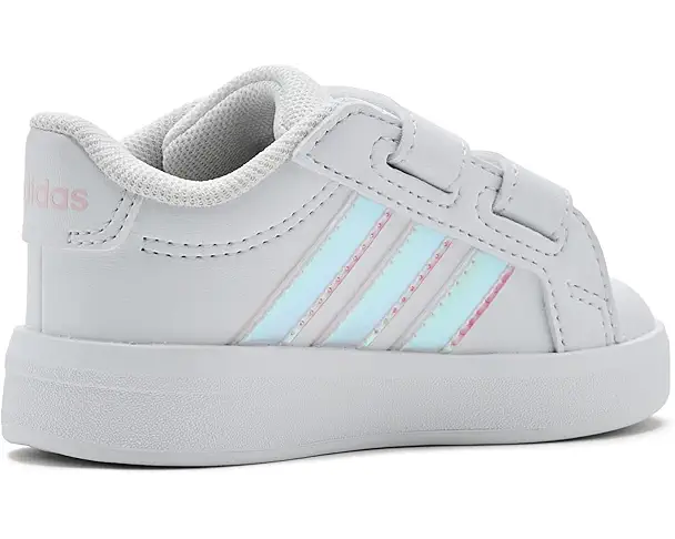 Supply Lab Adidas Kids Grand Court 3.0 Hook And Loop Shoes Unisex White/Iridescent/White