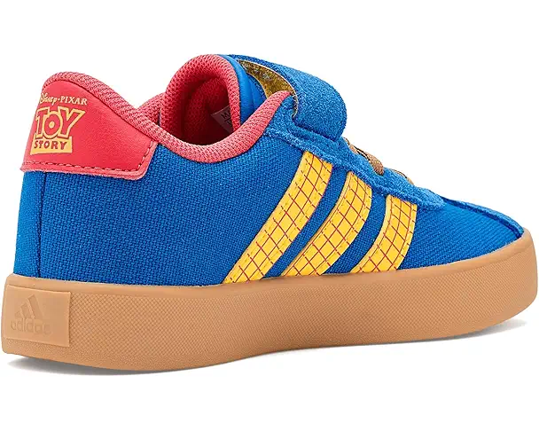 Supply Lab Adidas Kids Vl Court Woody El Shoes (Little Kid) Bright Royal/Bold Gold/Semi Lucid Red