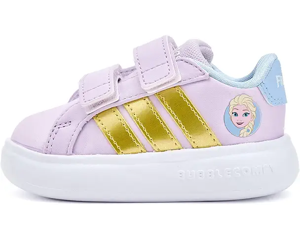 Supply Lab Adidas Kids X Disney Frozen Grand Court 3.0 Shoes Unisex Ice Lavender/Gold Metallic/Blue