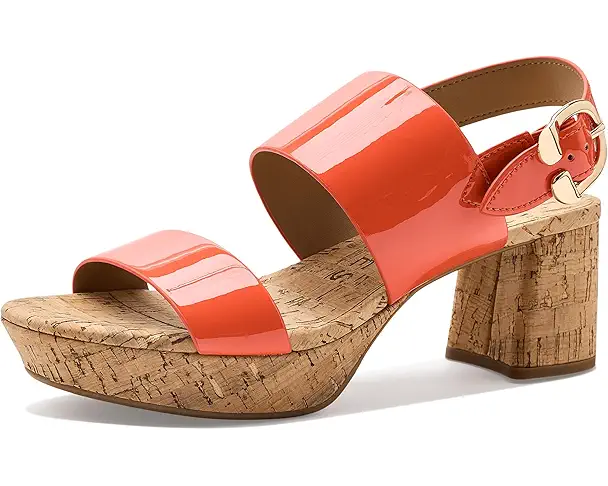 supply lab Aerosoles Camera Women's Orange Faux Patent