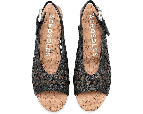 Supply Lab Aerosoles Cornelia Women's Black Embossed Raffia