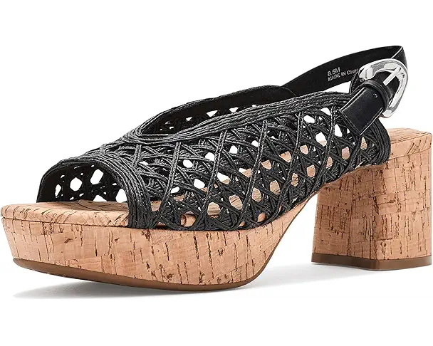 supply lab Aerosoles Cornelia Women's Black Embossed Raffia