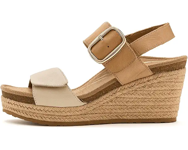 Supply Lab Aetrex Ashley Adjustable Wedge Sandals Women's Off White