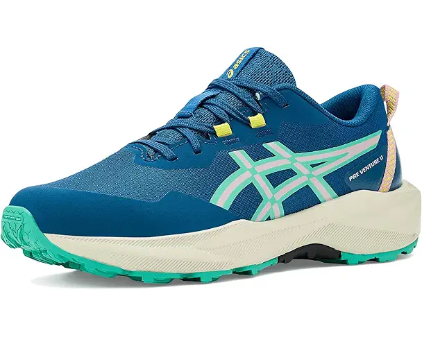 supply lab ASICS Kids Pre Venture 11 Grade School (Little Kid/Big Kid) Twilight Blue/Aurora Green