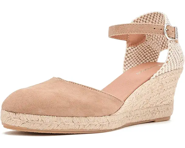 supply lab Barbour Elder Espadrille Wedge Women's Tan Suede