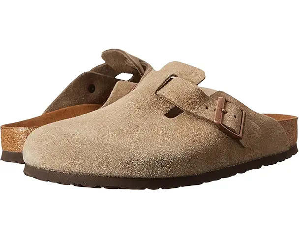supply lab Birkenstock Boston Soft Footbed - Suede (Unisex) Unisex Taupe Suede