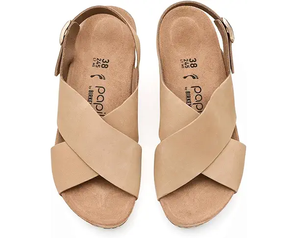 Supply Lab Birkenstock Papillio By Birkenstock Samira Wedge - Nubuck Leather Women's Sandcastle