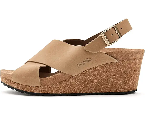 Supply Lab Birkenstock Papillio By Birkenstock Samira Wedge - Nubuck Leather Women's Sandcastle