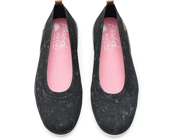 Supply Lab Blowfish Malibu Ez Does Knit Ballerina/Skimmer Shoes Women's Black Knit