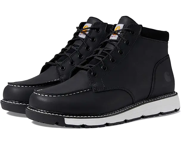 supply lab Carhartt Millbrook 5" Moc Soft Toe Wedge Boot Men's Black Oil Tanned