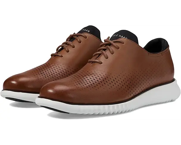 supply lab Cole Haan 2.Zerogrand Laser Wing Tip Oxford Lined Men's British Tan/Black/Ivory