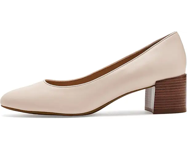 Supply Lab Cole Haan 45MM High Heel Go-To Shayla Block Heel Women's Sand Dollar Leather