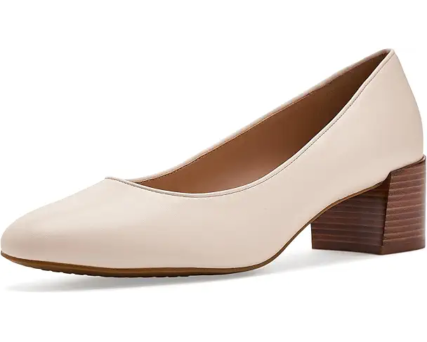 supply lab Cole Haan 45MM High Heel Go-To Shayla Block Heel Women's Sand Dollar Leather