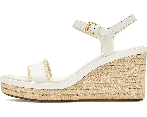 Supply Lab Cole Haan Cloudfeel Asbury Espadrille Wedge Sandals Women's Powder Leather/Natural Raffia