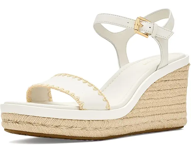 supply lab Cole Haan Cloudfeel Asbury Espadrille Wedge Sandals Women's Powder Leather/Natural Raffia