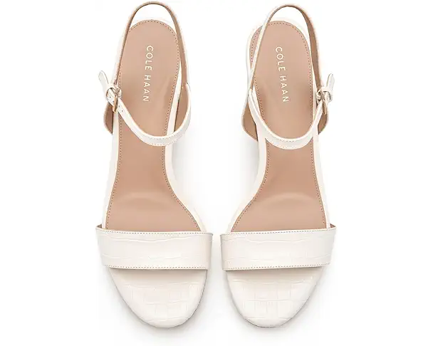 Supply Lab Cole Haan Josie Block Heel Women's Powder Crocodile Print Leather