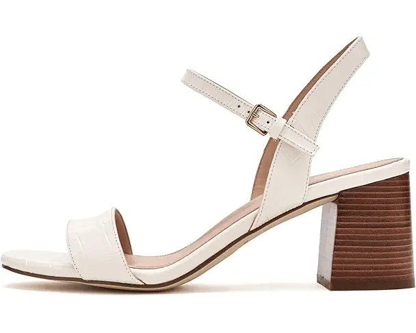 Supply Lab Cole Haan Josie Block Heel Women's Powder Crocodile Print Leather