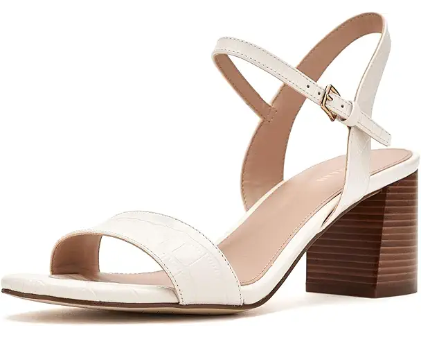 supply lab Cole Haan Josie Block Heel Women's Powder Crocodile Print Leather