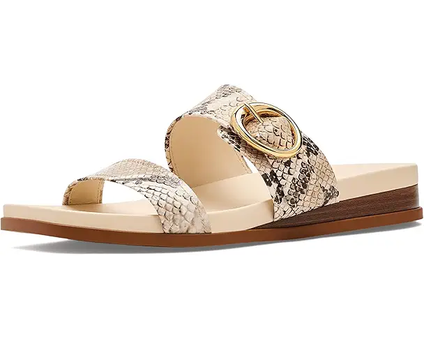 supply lab Cole Haan Oaklynn Double Band Footbed Women's Mojave Snake Print Leather/Powder