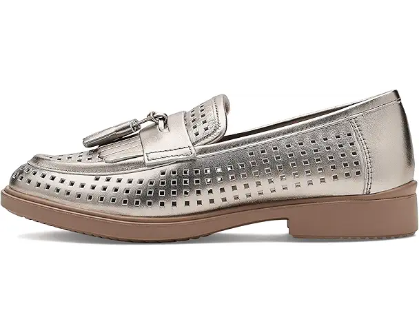 Supply Lab ECCO Dress Classic 15 Perforated Tassel Loafers Women's Pure Cashmere Foil