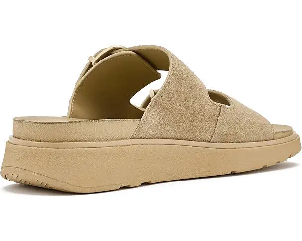 Supply Lab FitFlop Gen FF Buckle Two Bar Suede Slides Women's Cappuccino