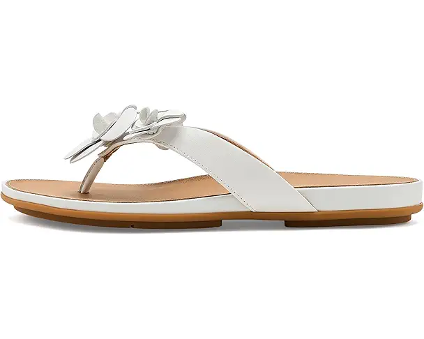 Supply Lab FitFlop Gracie Flower Leather Flip-flops Women's Urban White