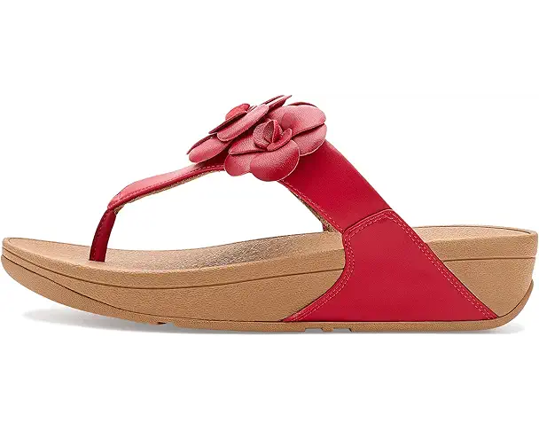 Supply Lab FitFlop Lulu Flower Toe-post Sandals Women's Burnt Berry