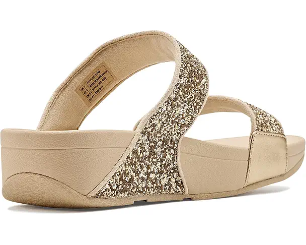 Supply Lab FitFlop Lulu Multi-Tonal Glitter Slides Women's Platino/Silver