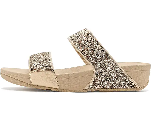 Supply Lab FitFlop Lulu Multi-Tonal Glitter Slides Women's Platino/Silver