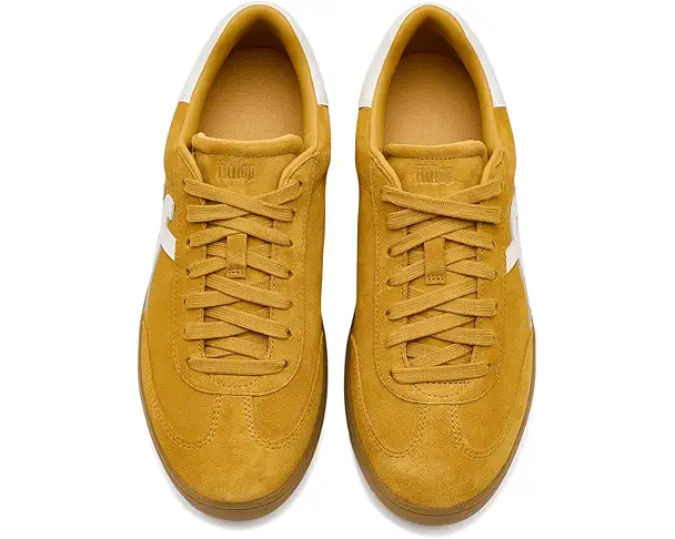 Supply Lab FitFlop The Dash T-Toe Leather/Suede Sneakers Women's Turmeric/Urban White