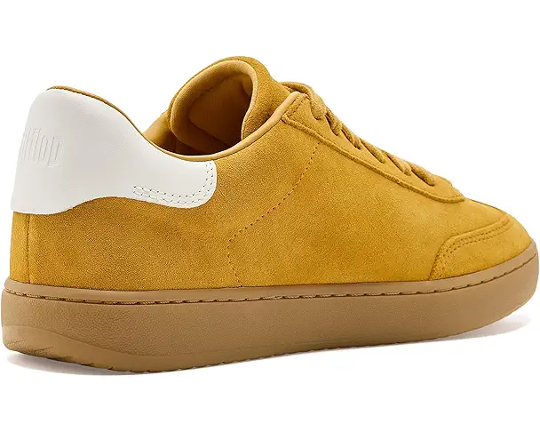 Supply Lab FitFlop The Dash T-Toe Leather/Suede Sneakers Women's Turmeric/Urban White