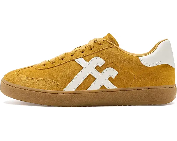 Supply Lab FitFlop The Dash T-Toe Leather/Suede Sneakers Women's Turmeric/Urban White