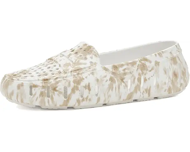 supply lab Floafers Posh Print Women's Tan Tie Dye/Bright White