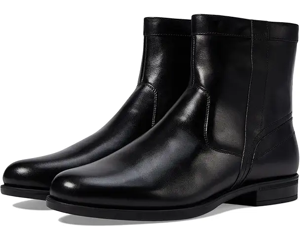 supply lab Florsheim Midtown Plain Toe Zipper Boots Men's Black Smooth