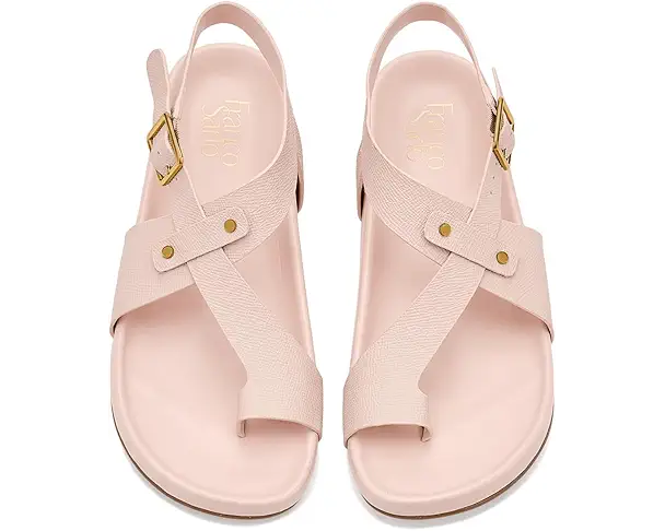 Supply Lab Franco Sarto L-Blair Strappy Sandals Women's Soft Blush Light Pink Tumbled Leather