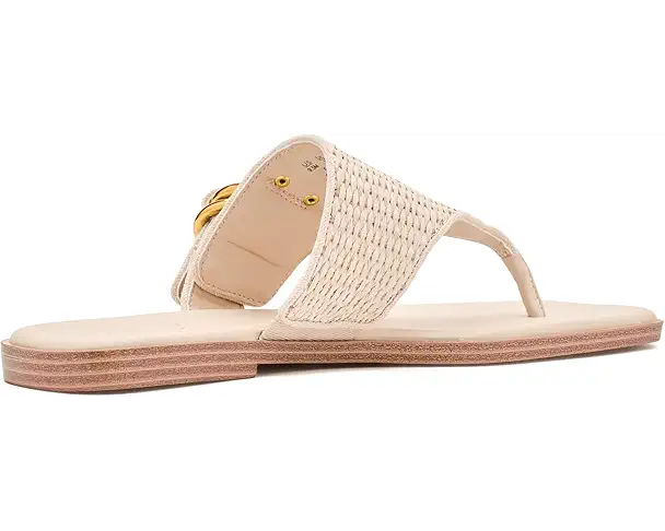 Supply Lab Franco Sarto L-Mavie2 Thong Sandals Women's Linen White Textured