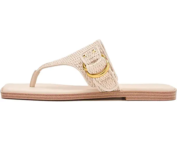 Supply Lab Franco Sarto L-Mavie2 Thong Sandals Women's Linen White Textured