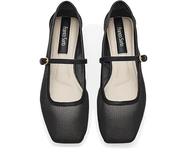 Supply Lab Franco Sarto L-Tinsley7 Mary Jane Shoes Women's Black Mesh