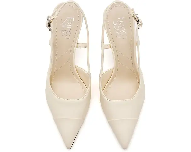 Supply Lab Franco Sarto Sabrina Slingback Shoes Women's Cream White