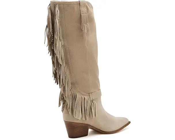 Supply Lab Free People Faith Fringe Western Boots Women's Sunstone Sand Suede