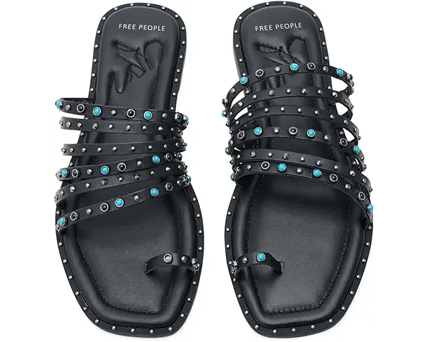 Supply Lab Free People Santa Fe Sandals Women's Black Tide Leather