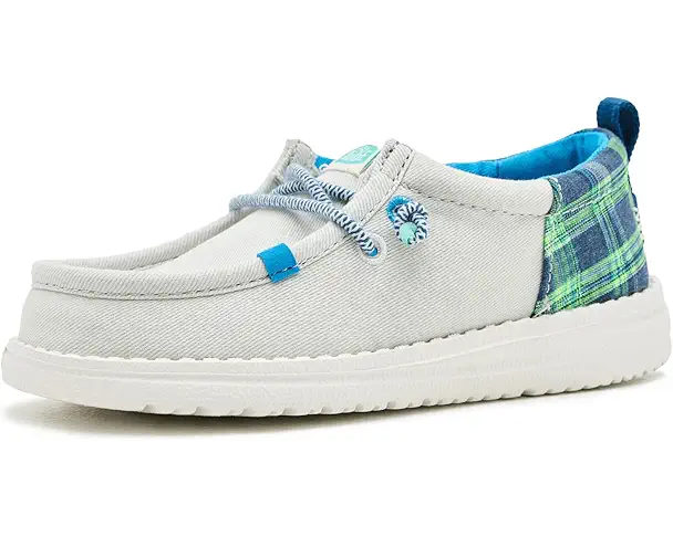 supply lab Hey Dude Kids Wally Funk Prep Plaid (Toddler) Grey/Multi