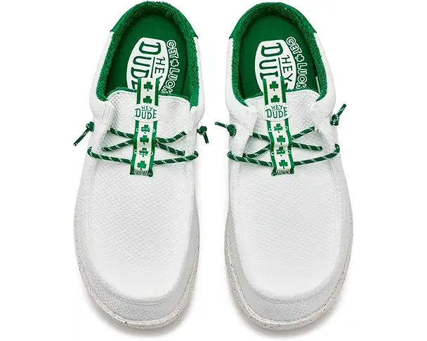 Supply Lab Hey Dude Wally Slip Shamrock Men's White/Green