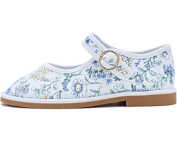 Supply Lab Janie And Jack Floral Flat (Toddler/Little Kid/Big Kid) Blue