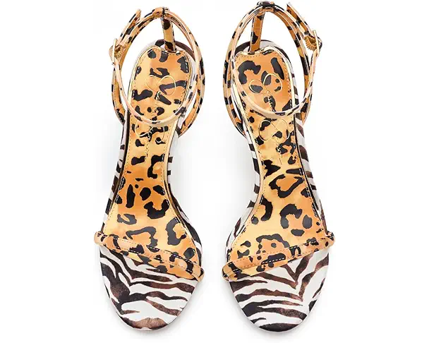 Supply Lab Jessica Simpson Baharia Ankle Strap Sandals Women's Natural Leopard