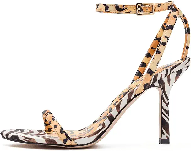 Supply Lab Jessica Simpson Baharia Ankle Strap Sandals Women's Natural Leopard