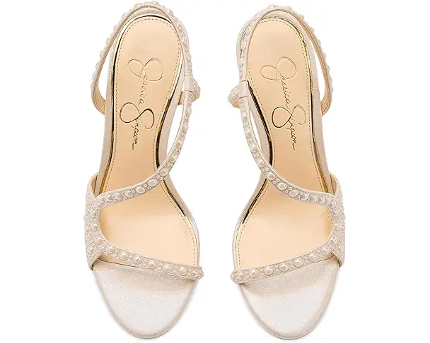 Supply Lab Jessica Simpson Jaycin Embellished Heeled Sandals Women's Soft Ivory