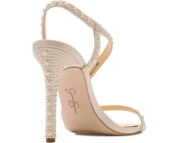 Supply Lab Jessica Simpson Jaycin Embellished Heeled Sandals Women's Soft Ivory
